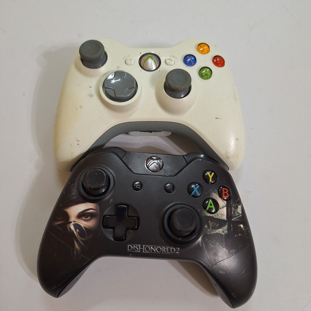 Xbox 360 Wireless Controller White  Xbox One Dishonored 2 Controller Parts Repai
